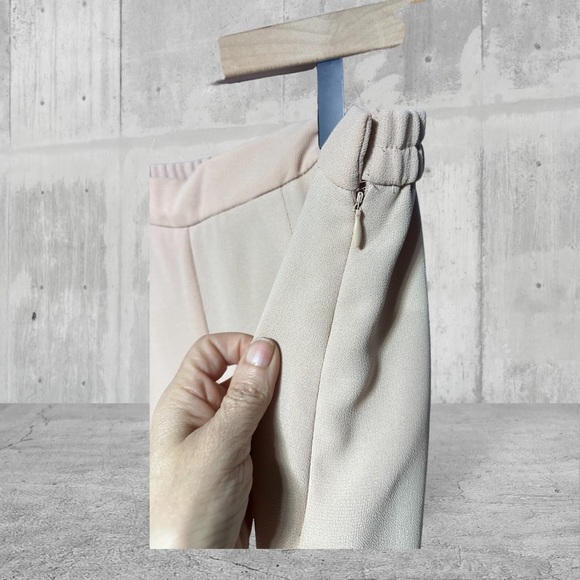 R&M Richard Nude/Blush Wide Leg Flowy Side Slit Dress Pant 12 Petite - Picture 8 of 13